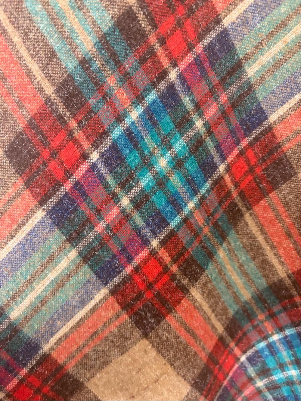 Vintage Wool Plaid Maxi Skirt Size XS Tartan High Rise Cottagecore Academia 70s - Picture 5 of 10